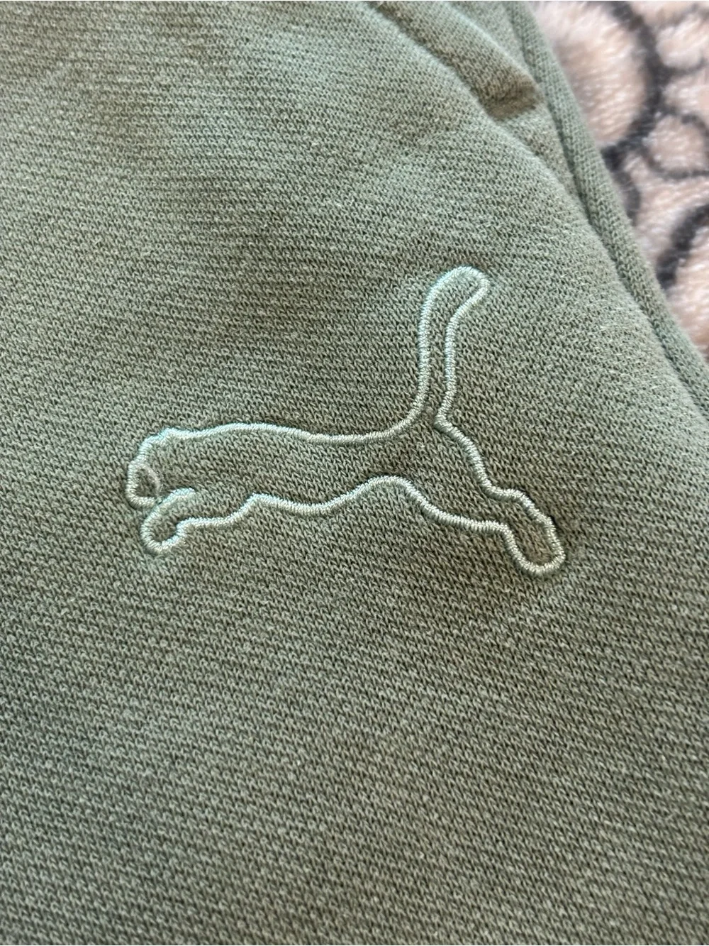 Puma Sage Green Fleece Jogger Pants